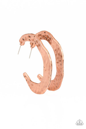 Paparazzi The HOOP Up - Copper Earrings