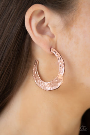 Paparazzi The HOOP Up - Copper Earrings