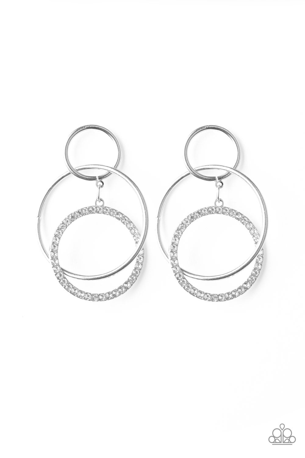 Paparazzi Metro Bliss - White Earrings