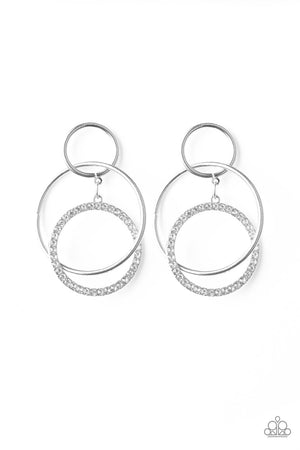 Paparazzi Metro Bliss - White Earrings