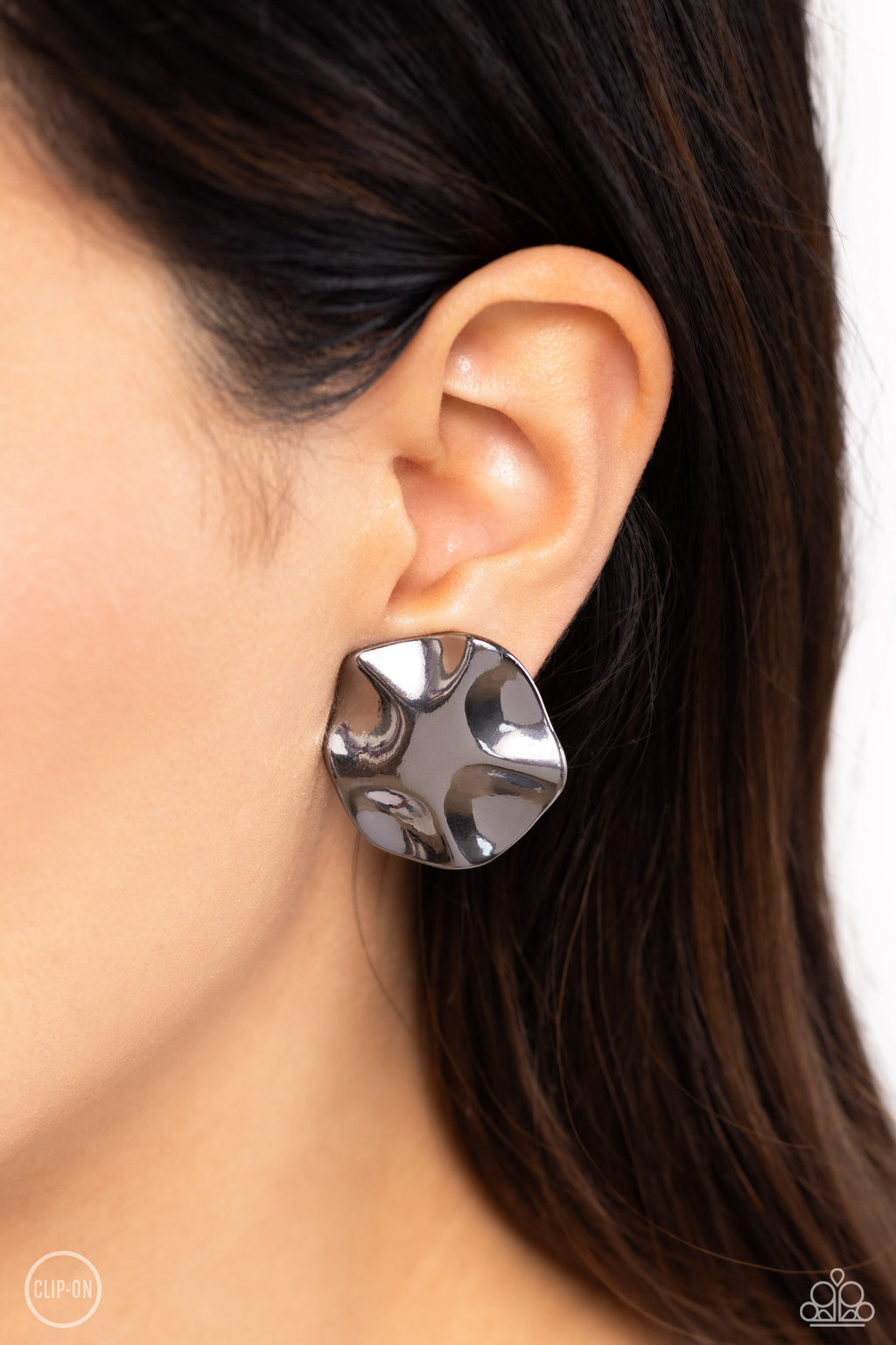 Paparazzi Destination Unknown - Black Clip-On Earrings