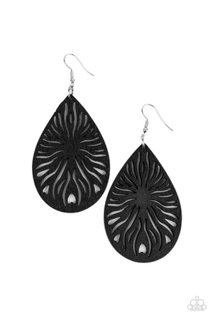 Paparazzi Sunny Incantations - Black Earrings