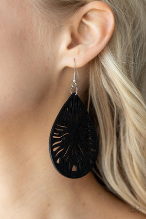 Paparazzi Sunny Incantations - Black Earrings