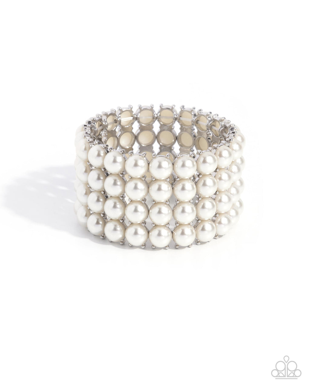 Paparazzi Ombre' Overture - White Bracelet