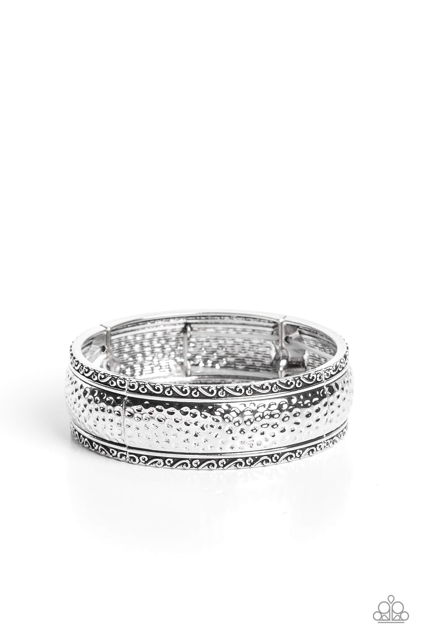Paparazzi Textile Tenor - Silver Bracelet