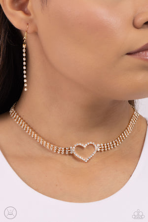 Paparazzi Rows of Romance - Gold Choker