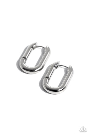 Paparazzi Candidate Curves - Silver Earrings