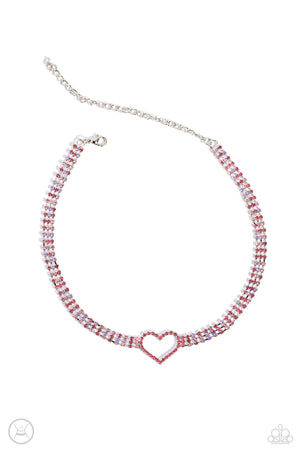 Paparazzi Rows of Romance - Pink Choker