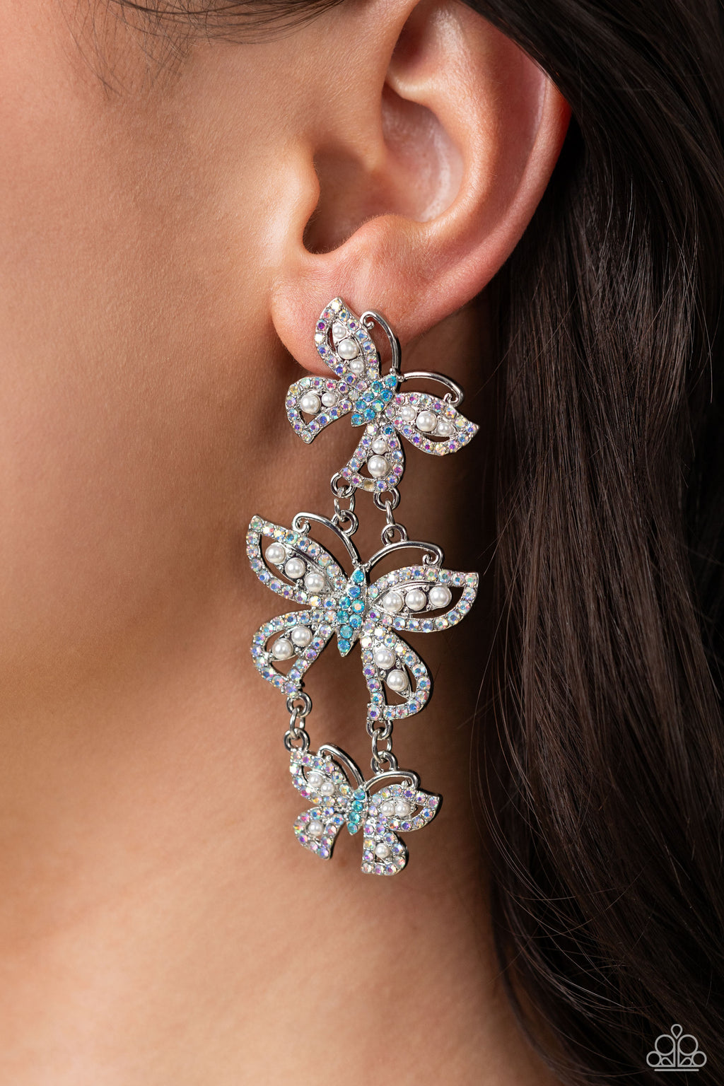 Paparazzi Life of the Party Exclusive October 2023 - Fluttering Finale Multi Earrings