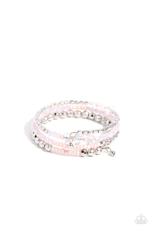 Paparazzi Boundless Behavior - Pink Bracelet