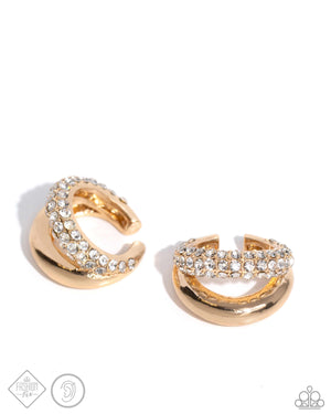 Paparazzi Sizzling Spotlight - Gold Cuff Earrings