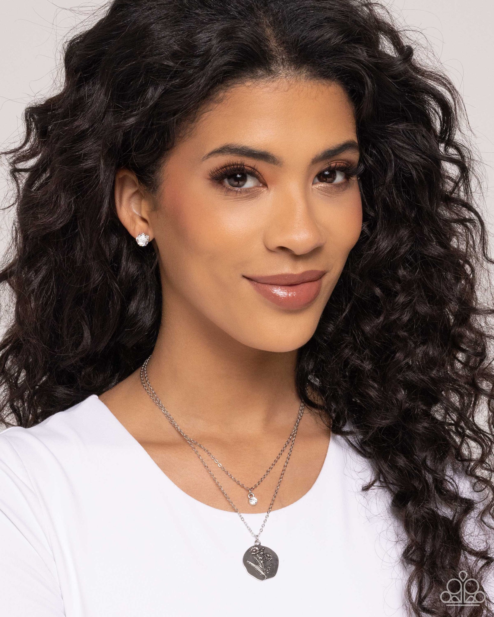 Paparazzi Breathtaking Birthstone - White Post Earrings (April)