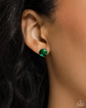 Paparazzi Breathtaking Birthstone - Green Post Earrings (May)