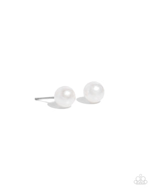 Paparazzi Breathtaking Birthstone - White Post Earrings (June)