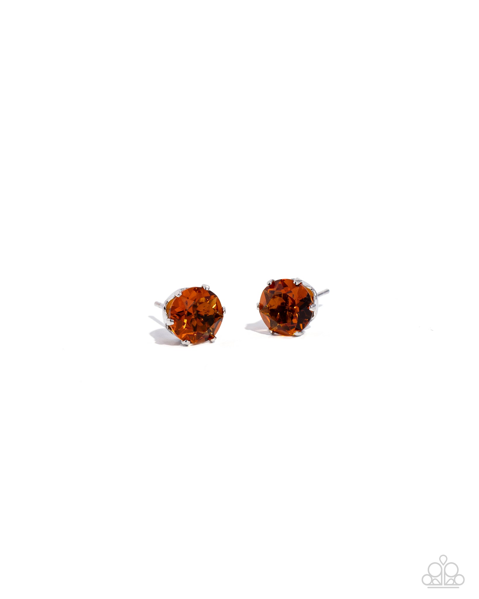 Paparazzi Breathtaking Birthstone - Orange Post Earrings (November)