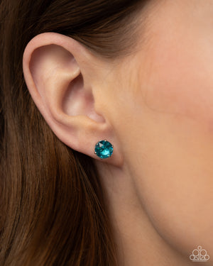 Paparazzi Breathtaking Birthstone - Blue Post Earrings (December)