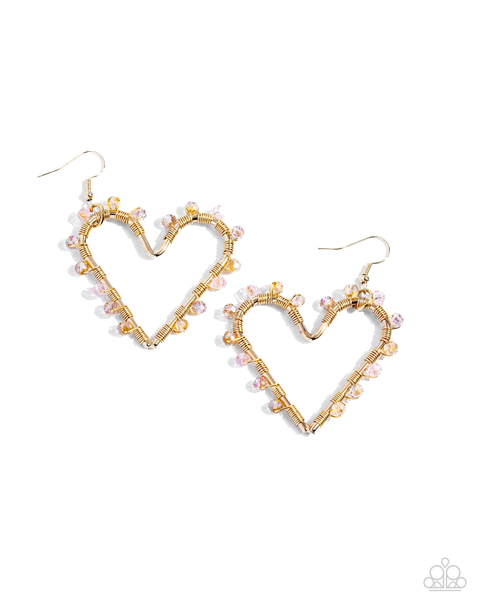 Paparazzi HEART of Your World - Gold Earrings