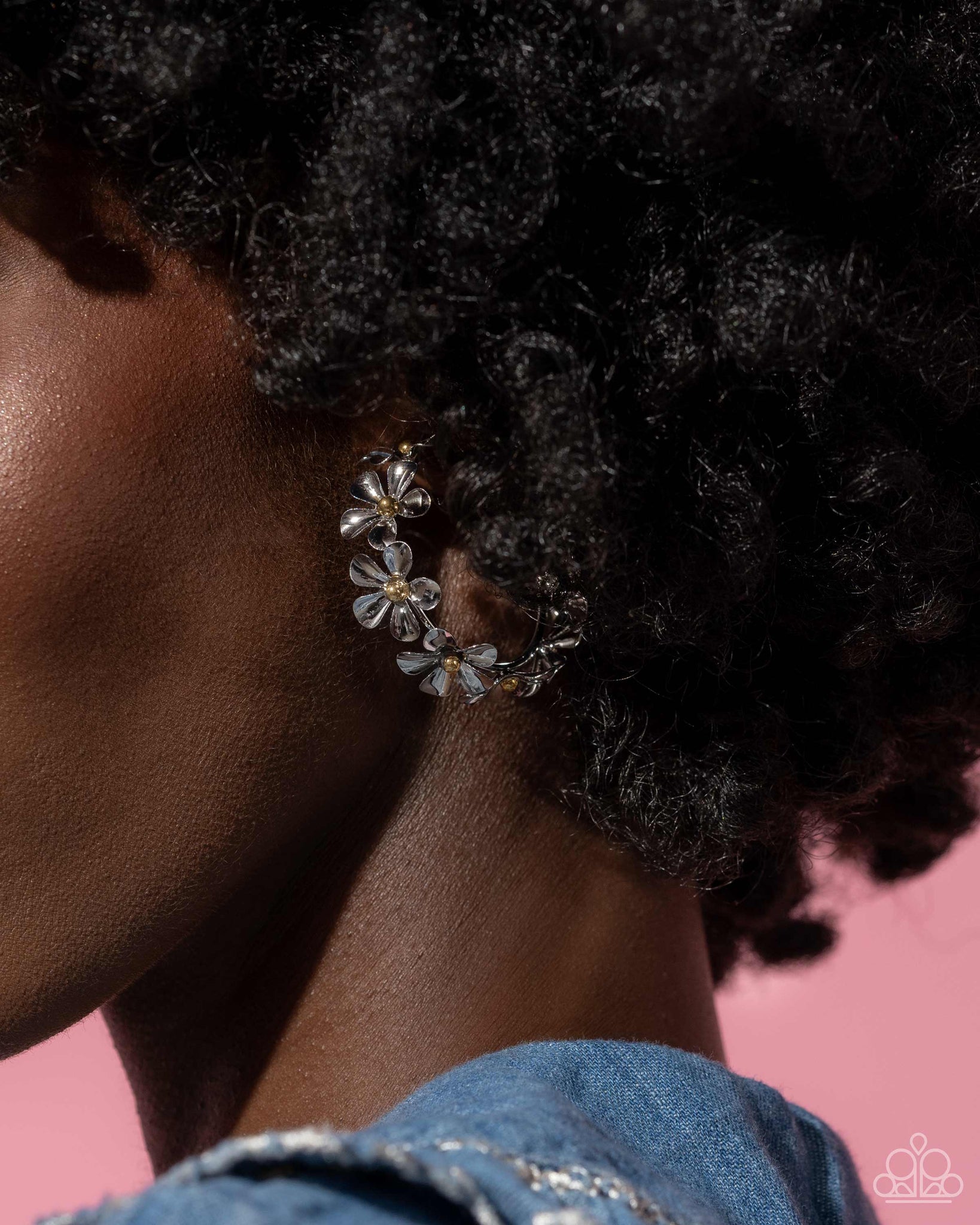 Paparazzi Floral Flamenco - Silver Earrings