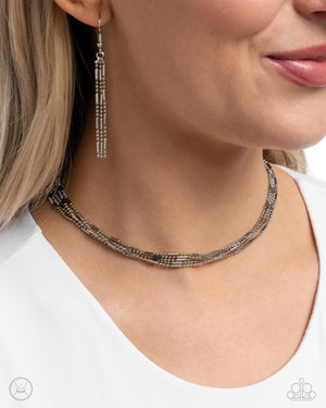 Paparazzi Monochromatic Marvel - Silver Choker