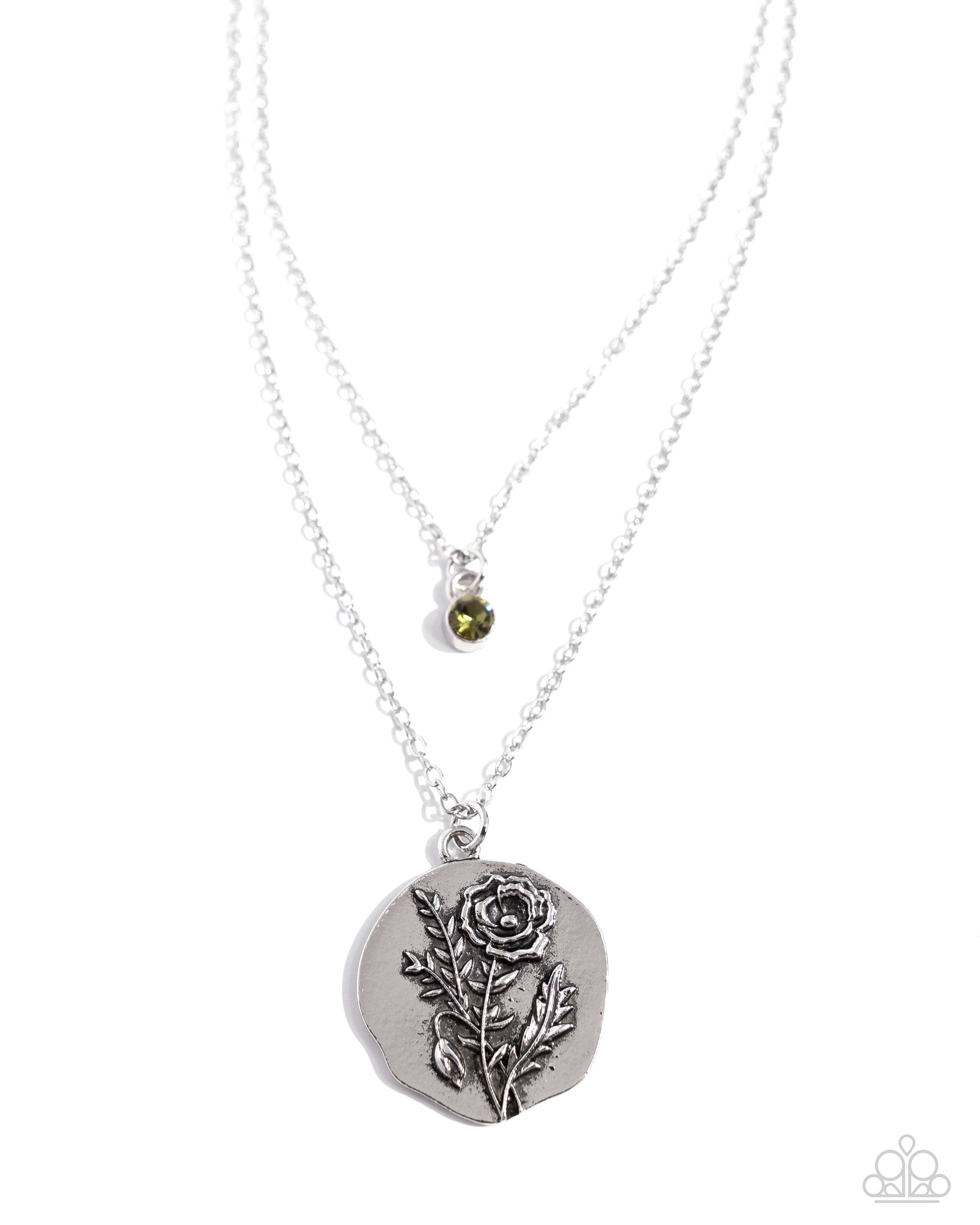 Paparazzi Birthstone Beauty - Green Necklace (August)