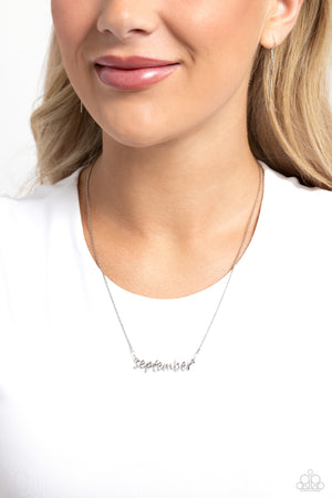 Paparazzi Birth Month Bling - September - Silver Necklace