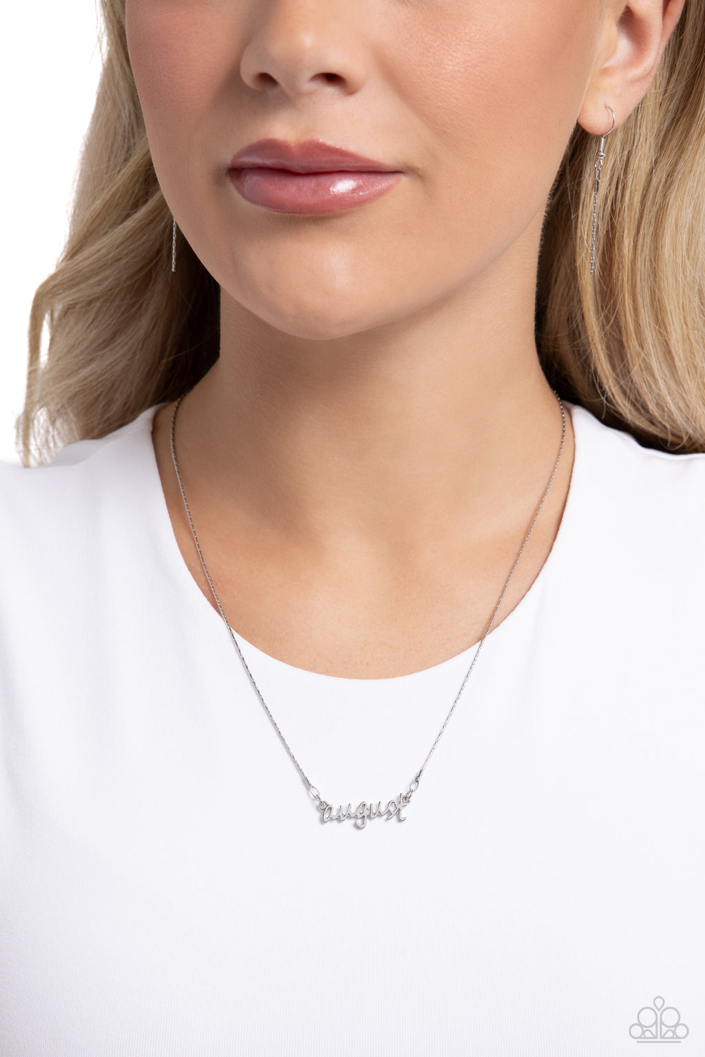 Paparazzi Birth Month Bling - August - Silver Necklace