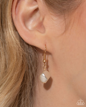 Paparazzi Cubed Cameo - Gold Necklace