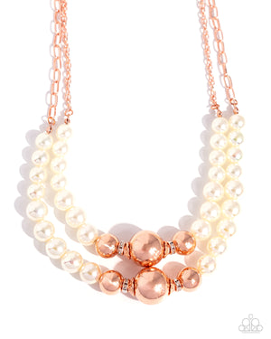 Paparazzi Ballroom Balance - Copper Necklace