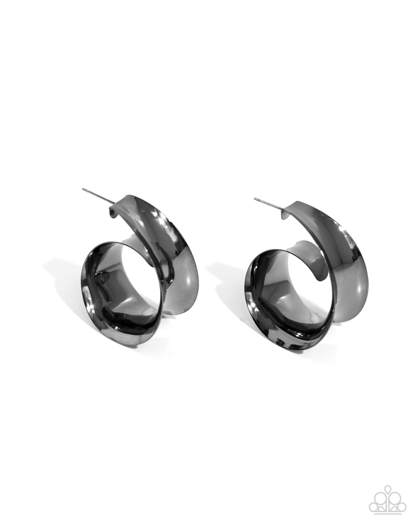 Paparazzi Curly Cadence - Black Earrings