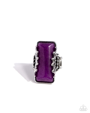 Paparazzi Scalloped Stone - Purple Ring