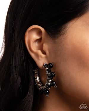 Paparazzi Elite Expense - Black Earrings