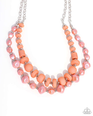 Shape Shifting Sense Orange Necklace & Shape Shifting Season Orange Bracelet