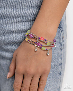 Paparazzi Scattered Sheen - Purple Bracelet