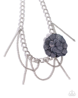 Paparazzi Deconstructed Denim - Blue Necklace