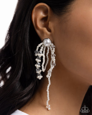 Paparazzi Promising Pearls - White Earrings