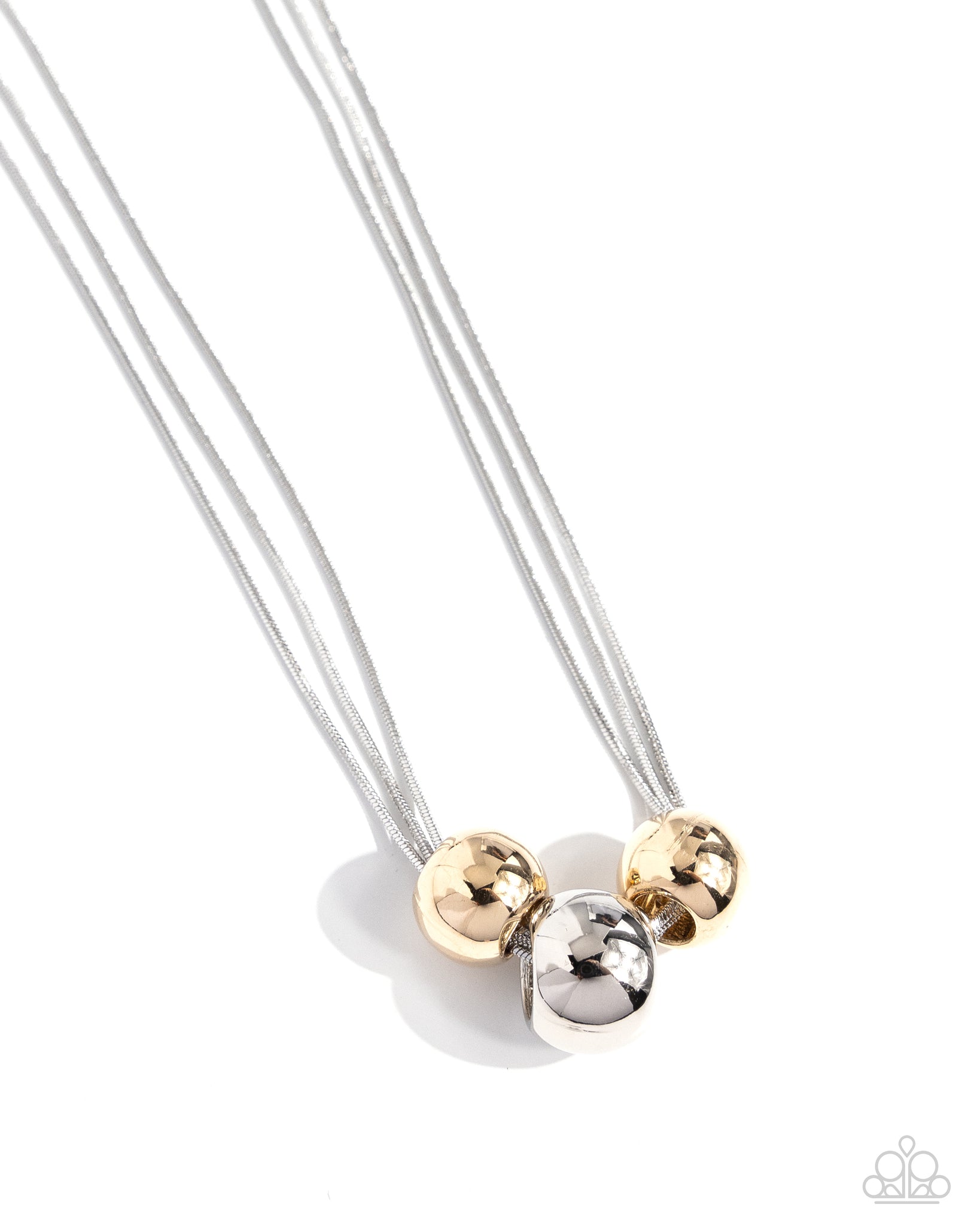 Paparazzi Beaming Beads - Silver Necklace