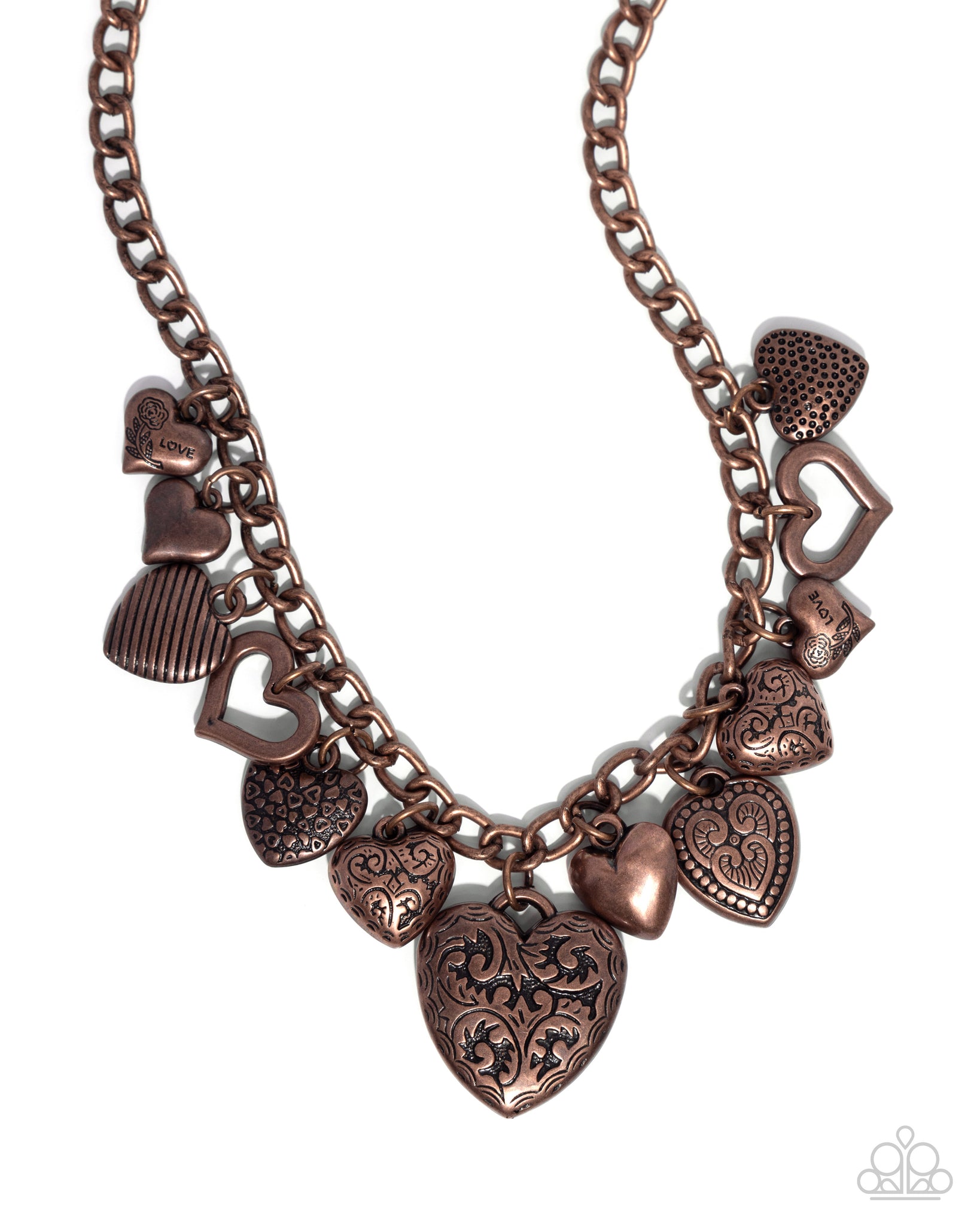 Paparazzi Heart Hangout - Copper Necklace