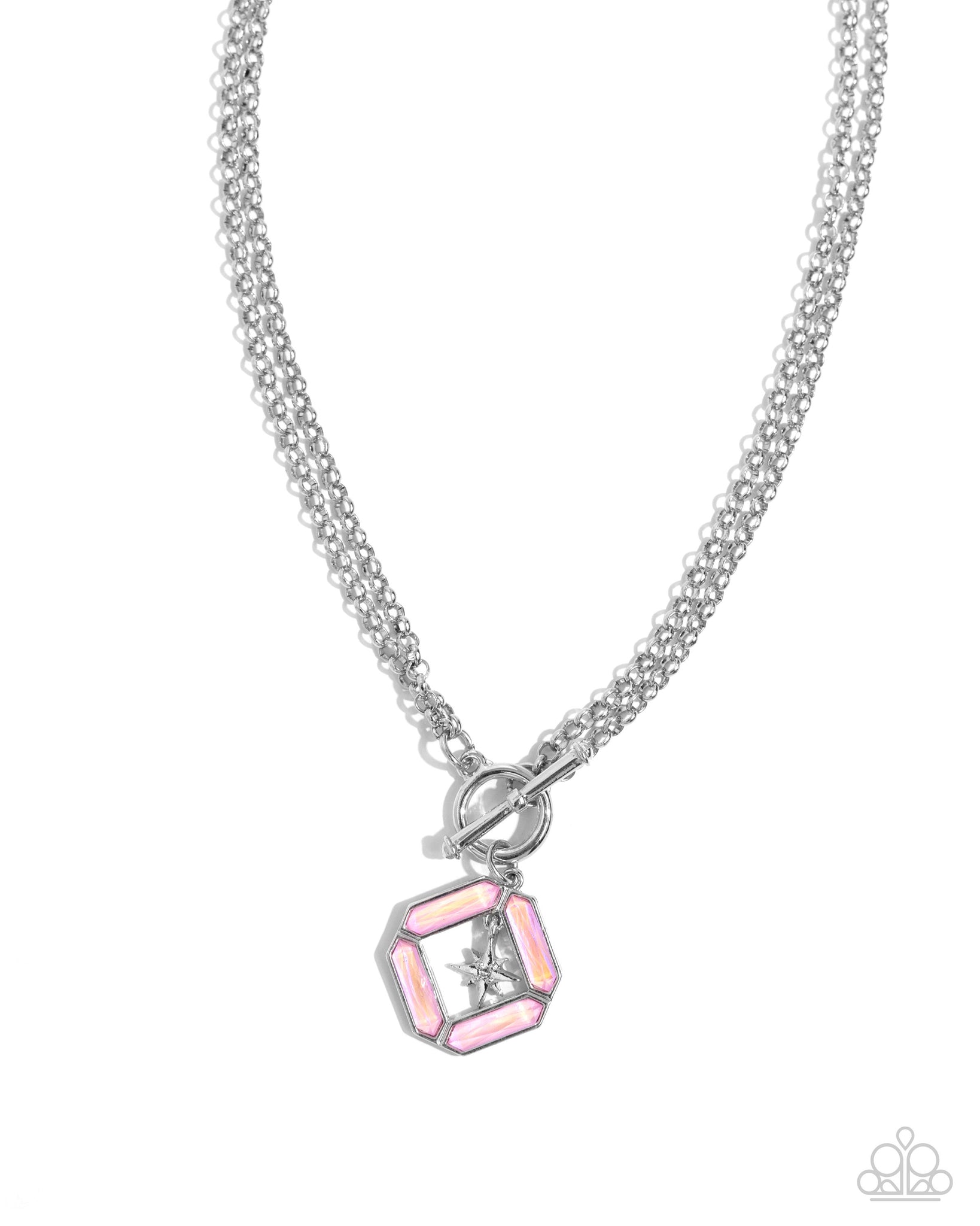 Paparazzi Compass Cadenza - Pink Necklace