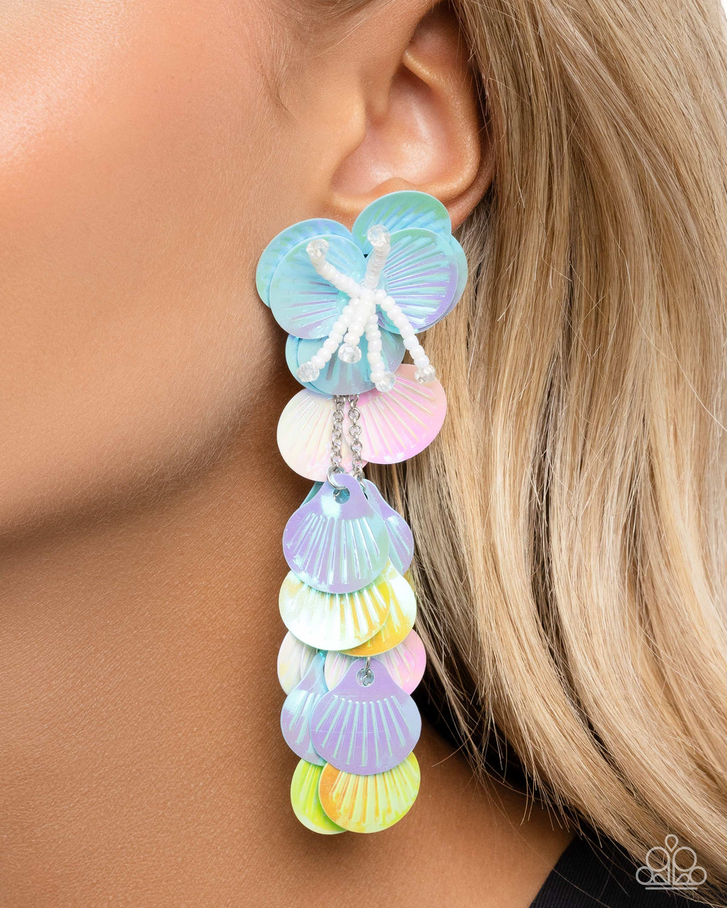 Paparazzi Under the Waves - Blue Earrings