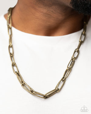 Paparazzi Paperclip Power - Brass Necklace