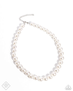 Paparazzi Dashing Definition - White Necklace