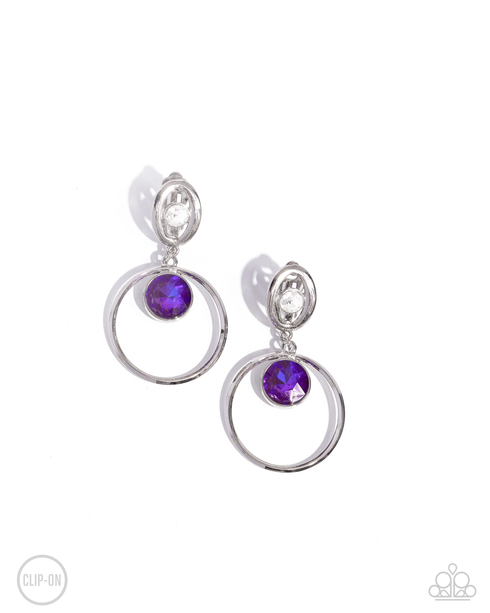 Paparazzi Modern Moment - Purple Clip-On Earrings