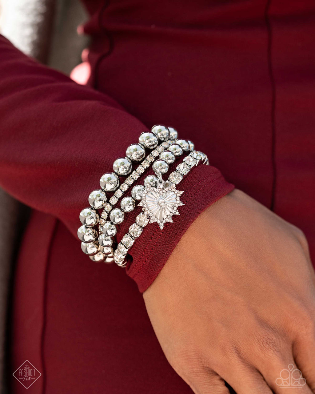 Paparazzi Excessive Elegance - White Bracelet