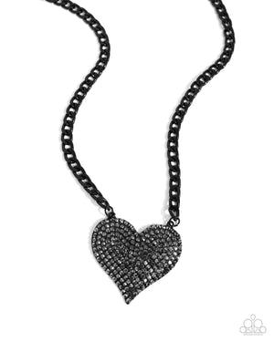 Paparazzi Affectionate Action - Black Necklace