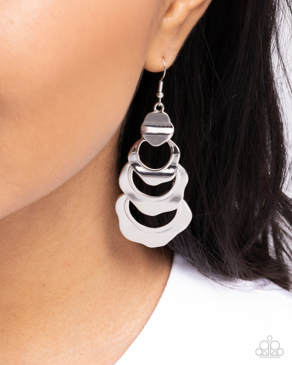 Paparazzi Layered Labor - Silver Earrings