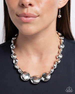 Paparazzi Reflective Roar - Silver Necklce