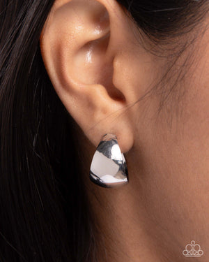 Paparazzi Suddenly Shiny - Silver Earrings