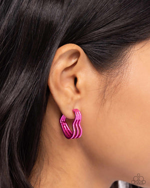 Paparazzi Memorable Love - Pink Earrings