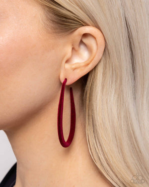 Paparazzi The Right Angle - Red Earrings