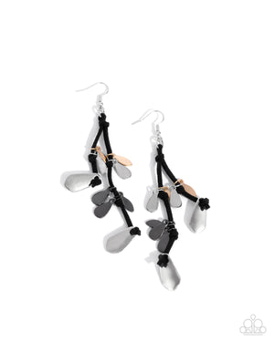 Paparazzi Sunset Suede - Black Earrings